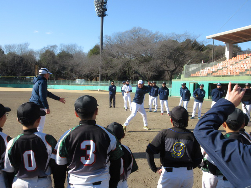 大泉町少年野球教室の様子